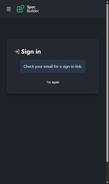 Email Sent Confirmation